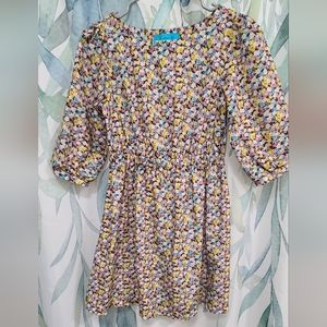 Puff sleeved floral dress